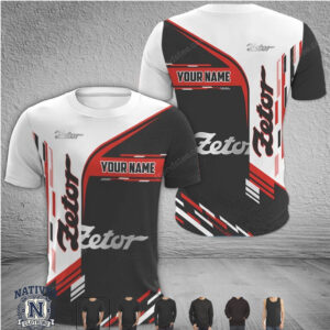 Zetor Tractor Custom Name Racing T Shirt
